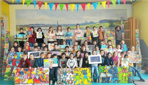 Classe d'Arts plastiques dans le Pays Bigouden pour tous les  CE2 et les CM1 rouge